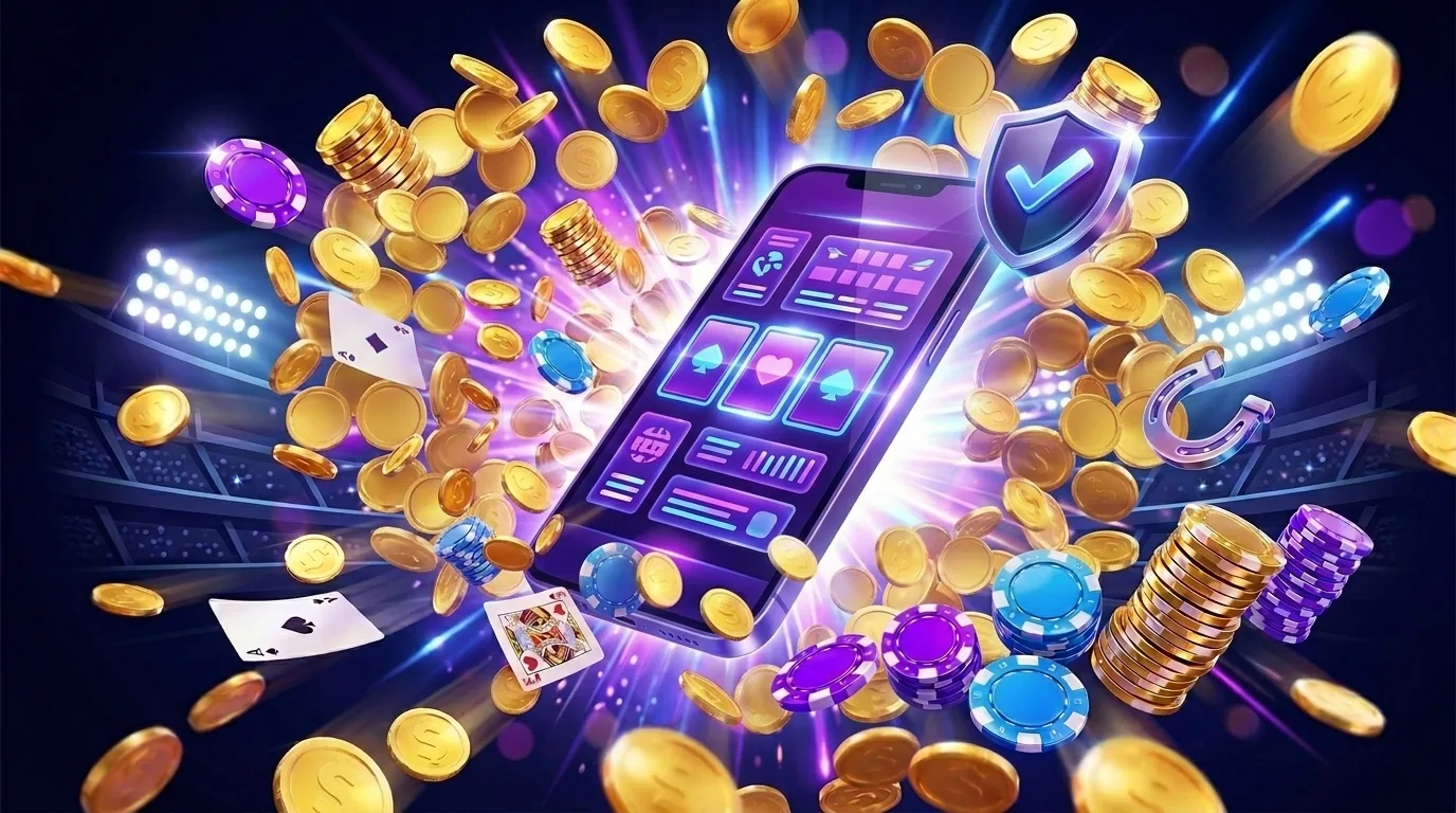 Kwiff casino mobile app iOS Android phone artwork